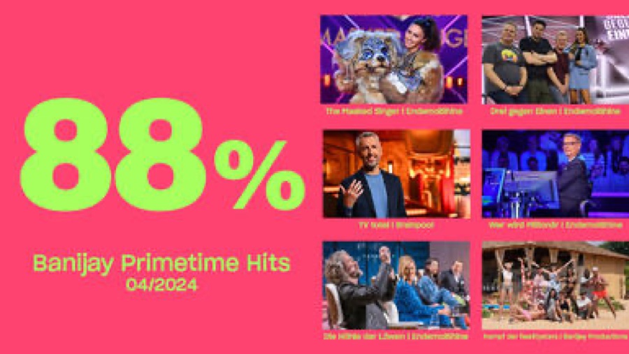 Banijay Germany mit steigender Primetime-Hitrate im April